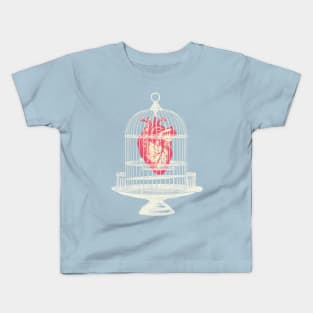 CAGED HEART Kids T-Shirt